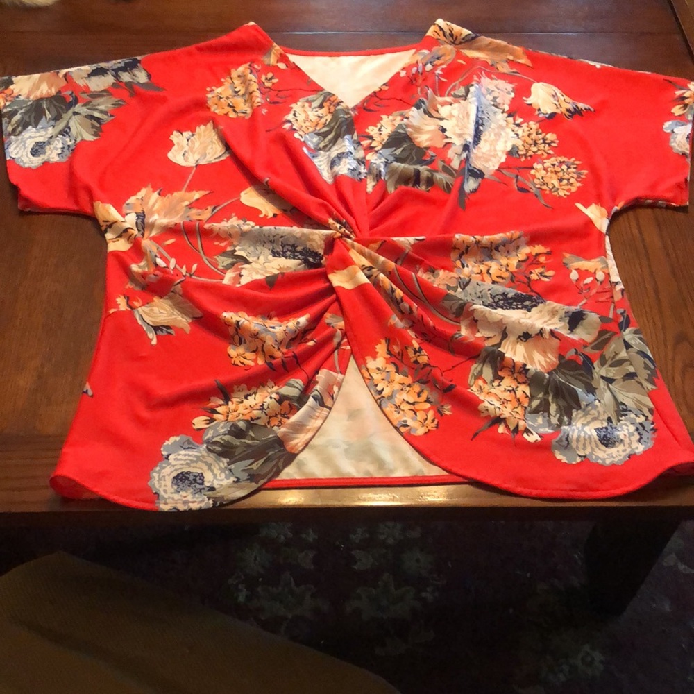 Vintage Kimono Style Blouse Size XL